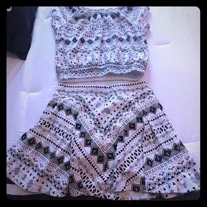2 piece skirt outfit
